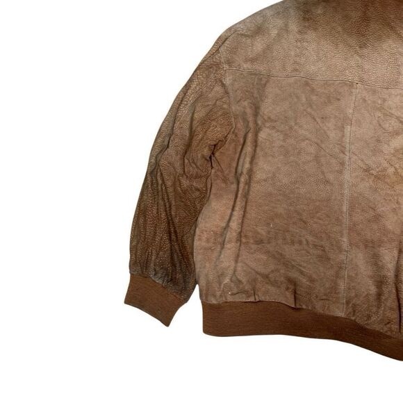 American Vintage 80s Women’s Pelle Suede Leather Jacket Made In Korea Medium - Picture 6 of 11